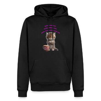 Cat Coffee ich mag kaffee - Männer Premium Bio Hoodie - Schwarz - Vorne - Nico (187cm)