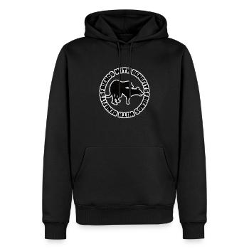 Dog Friends With Benefits Black Grunge - Men’s Premium Organic Hoodie - black - Front - Nico (187cm)