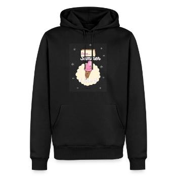Sommer, ich mag es - Männer Premium Bio Hoodie - Schwarz - Vorne - Nico (187cm)