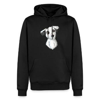 Jack Russell Pattern 6 - Männer Premium Bio Hoodie - Schwarz - Vorne - Nico (187cm)