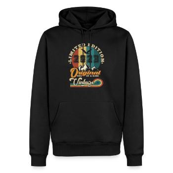 Original 2023 Vintage Édition limitée Cadeau - Sweat à capuche Premium bio Homme - noir - Devant - Nico (187cm)
