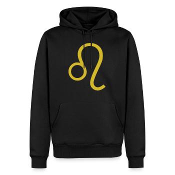 Sternzeichen Löwe, exklusives T-Shirt Design - Männer Premium Bio Hoodie - Schwarz - Vorne - Nico (187cm)