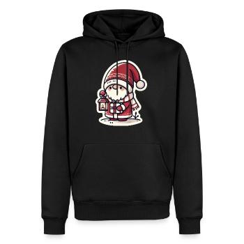 Cute Christmas Elf - Men’s Premium Organic Hoodie - black - Front - Nico (187cm)