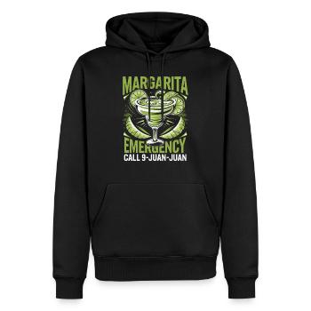 Blague pour les amis de Margarita - Sweat à capuche Premium bio Homme - noir - Devant - Nico (187cm)