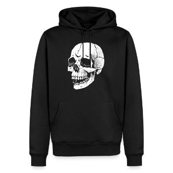 Skull - Men’s Premium Organic Hoodie - black - Front - Nico (187cm)