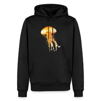 Die Vielfalt der Quallen ist beeindruckend. - Männer Premium Bio Hoodie - Schwarz - Vorne - Nico (187cm)