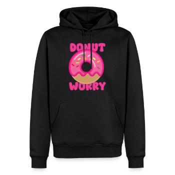 Donut-Sorge - Männer Premium Bio Hoodie - Schwarz - Vorne - Nico (187cm)