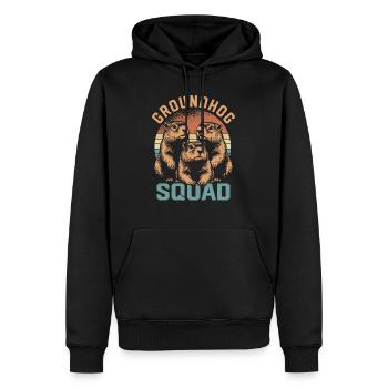 Groundhog Squad Rodent Animal - Männer Premium Bio Hoodie - Schwarz - Vorne - Nico (187cm)