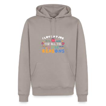 Erzieherlehrer unterrichten Pre-K - Männer Premium Bio Hoodie - Taupe - Vorne - Nico (187cm)