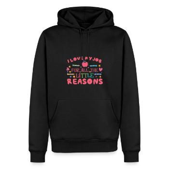 Femmes enseignantes à la maternelle - Sweat à capuche Premium bio Homme - noir - Devant - Nico (187cm)