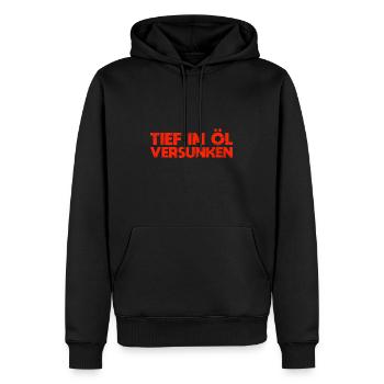 Tief Im Öl Versunken - Männer Premium Bio Hoodie - Schwarz - Vorne - Nico (187cm)