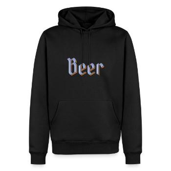 Beer - Männer Premium Bio Hoodie - Schwarz - Vorne - Nico (187cm)