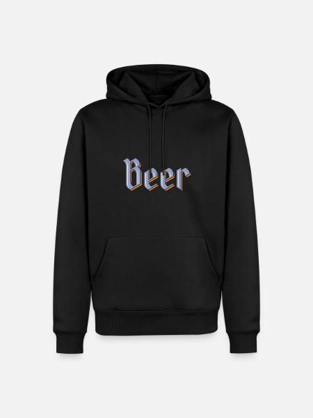 Beer - Männer Premium Bio Hoodie - Schwarz