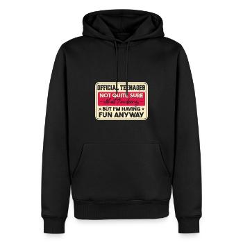 Lustiger offizieller Teenager - Männer Premium Bio Hoodie - Schwarz - Vorne - Nico (187cm)