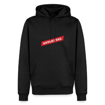Adventure - Männer Premium Bio Hoodie - Schwarz - Vorne - Nico (187cm)