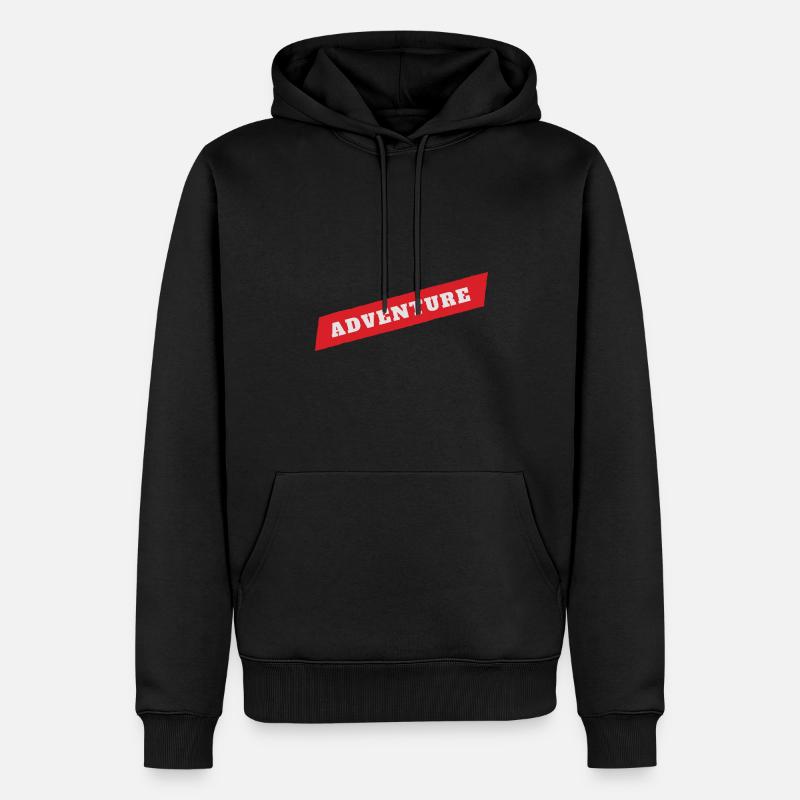 Aventure - Sweat à capuche Premium bio Homme - noir