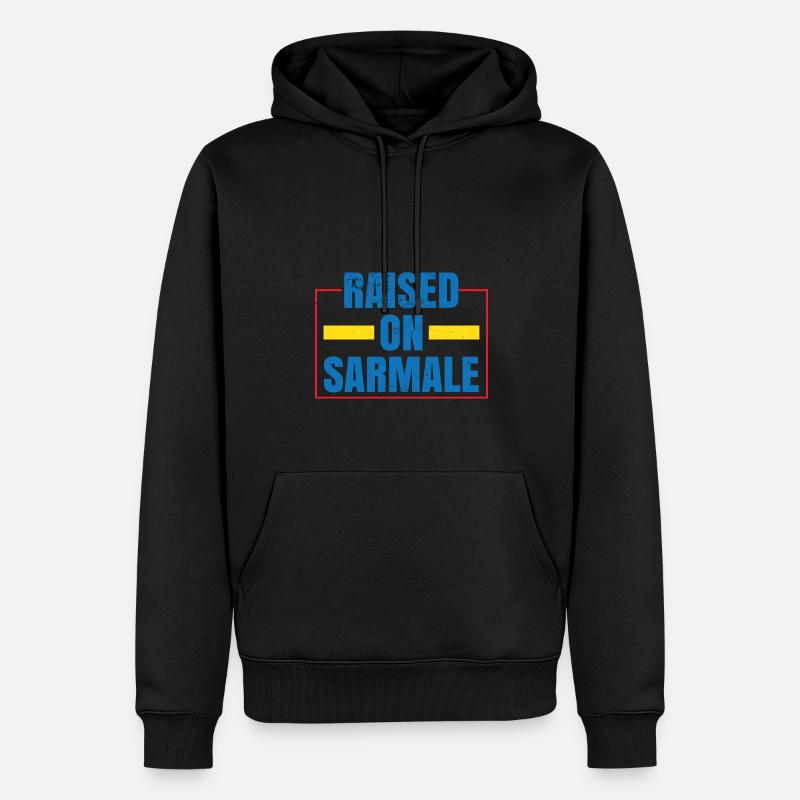 Élevé sur Sarmale - Sweat à capuche Premium bio Homme - noir