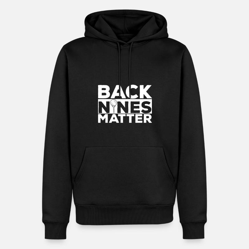 Back Nines Matter - Sweat à capuche Premium bio Homme - noir