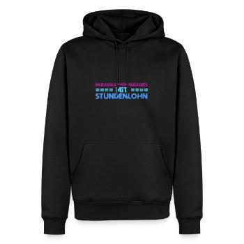 Paragraphenparadies Mit Stundenlohn - Männer Premium Bio Hoodie - Schwarz - Vorne - Nico (187cm)