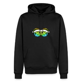 Cuisson des biscuits de Noël - Sweat à capuche Premium bio Homme - noir - Devant - Nico (187cm)
