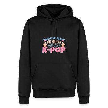 Kpop | Fingerherz | Anime-| Südkorea - Männer Premium Bio Hoodie - Schwarz - Vorne - Nico (187cm)