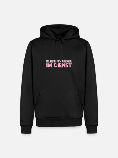 Bleistiftkrieger Im Dienst - Männer Premium Bio Hoodie - Schwarz