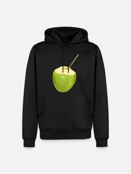 Kokosnuss Milch - Männer Premium Bio Hoodie - Schwarz