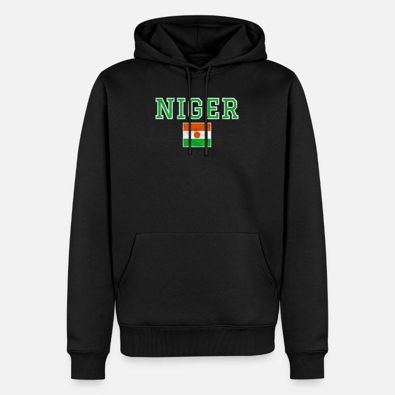 Niger - Sweat à capuche Premium bio Homme - noir