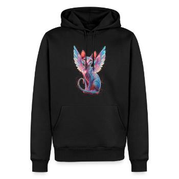 Sphynx Cat pour les amoureux des chats - Sweat à capuche Premium bio Homme - noir - Devant - Nico (187cm)