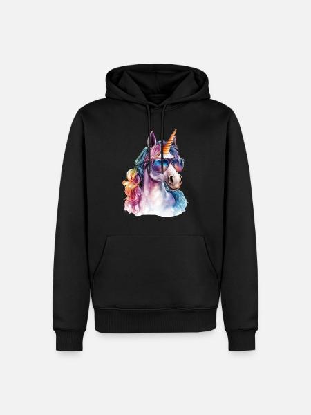 Unicorn Sunglasses - Men’s Premium Organic Hoodie - black