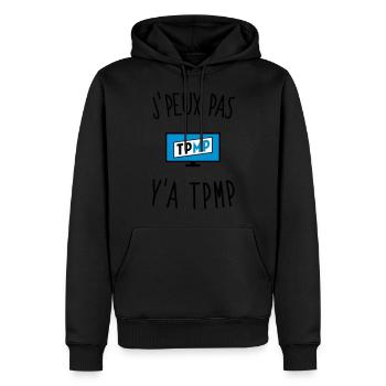 J'peux pas y'a TPMP - Sweat à capuche Premium bio Homme - noir - Devant - Nico (187cm)