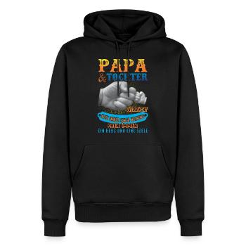 papa und tochter - Männer Premium Bio Hoodie - Schwarz - Vorne - Nico (187cm)