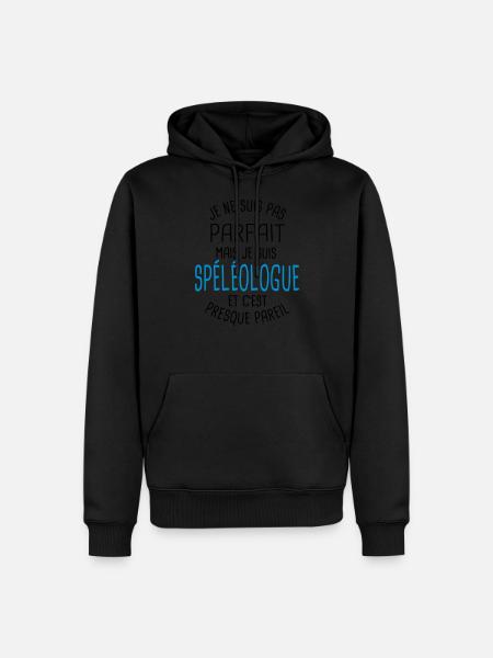 Pas parfait mais spéléologue - Sweat à capuche Premium bio Homme -