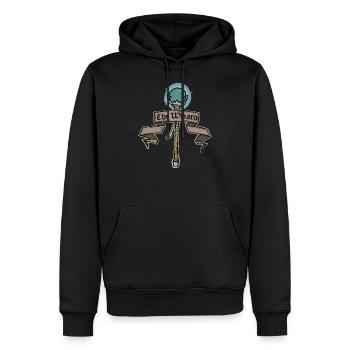 The Wizard - Men’s Premium Organic Hoodie - black - Front - Nico (187cm)