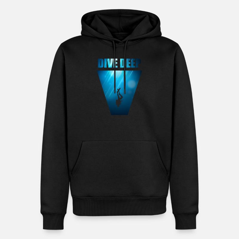 Dive Deep Plongée T-Shirt & Cadeau - Sweat à capuche Premium bio Homme - noir