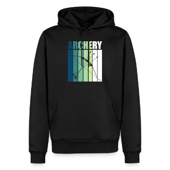 20000000000000000000000 - Sweat à capuche Premium bio Homme - noir - Devant - Nico (187cm)
