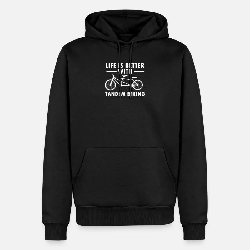 Tandem - Sweat à capuche Premium bio Homme - noir