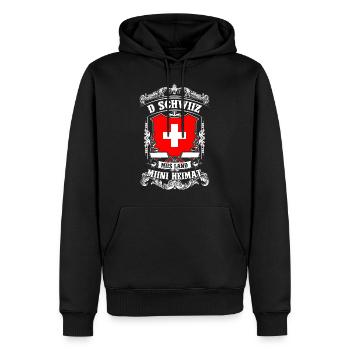 Schweiz Mein Land Meine Heimat Mundart Geschenk - Männer Premium Bio Hoodie - Schwarz - Vorne - Nico (187cm)