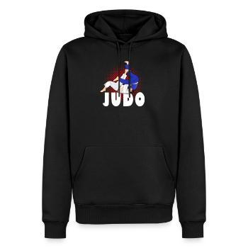 Judo - Sweat à capuche Premium bio Homme - noir - Devant - Nico (187cm)