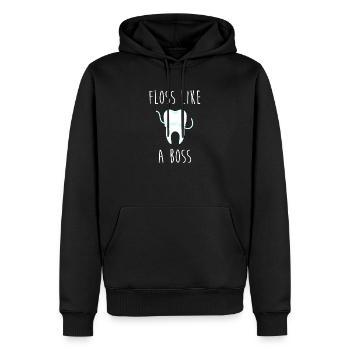 Drôle de dentiste t-shirt & cadeau de dent - Sweat à capuche Premium bio Homme - noir - Devant - Nico (187cm)