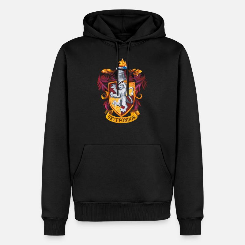 Harry Potter Emblème Gryffondor Peinture - Sweat à capuche Premium bio Homme - noir