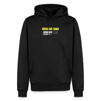 Drôle de Lan Party Shirt & Cadeau - Sweat à capuche Premium bio Homme - noir - Devant - Nico (187cm)