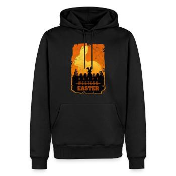 Ostern Western Retro Parodie - Männer Premium Bio Hoodie - Schwarz - Vorne - Nico (187cm)