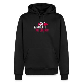 Fluggerätmechaniker - Männer Premium Bio Hoodie - Schwarz - Vorne - Nico (187cm)