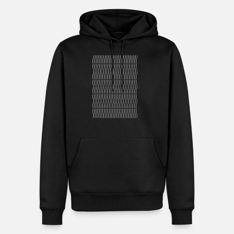 Muster Pattern in Schwarz/Grau - Männer Premium Bio Hoodie - Schwarz