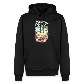 Kawaii - Süssigkeiten - Männer Premium Bio Hoodie - Schwarz - Vorne - Nico (187cm)