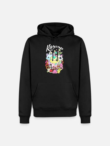 Kawaii sweets - Men’s Premium Organic Hoodie - black