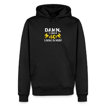40. Geburtstag - Männer Premium Bio Hoodie - Schwarz - Vorne - Nico (187cm)