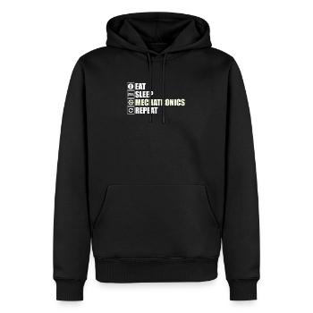 Mechatroniker - Männer Premium Bio Hoodie - Schwarz - Vorne - Nico (187cm)