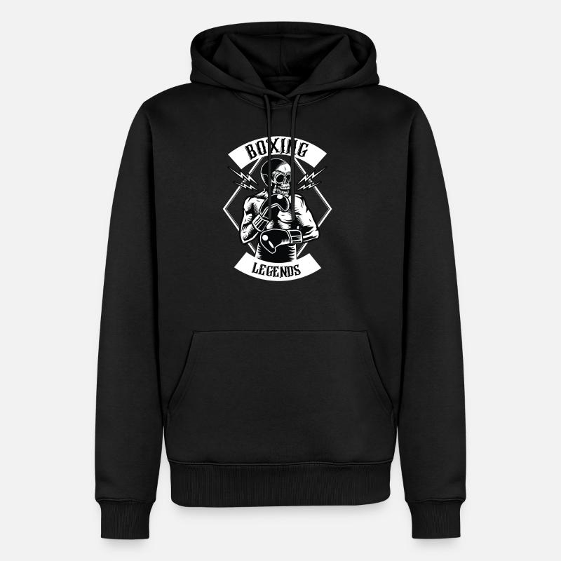 légendes de boxe - Sweat à capuche Premium bio Homme - noir